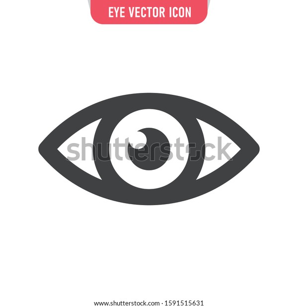 Eye Vector Icon Human Vision Symbol Stock Vector (Royalty Free ...