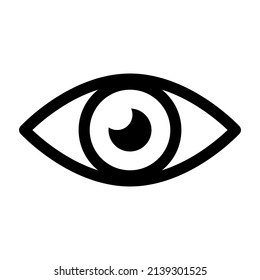 Eye vector icon. Vector illustration isolated on white background
