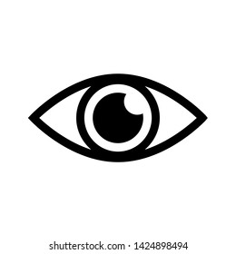 Eye vector icon. Eye illustration logo.