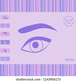 eye vector icon. Illustration on a  Flat design style