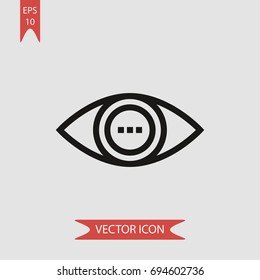 Eye vector icon, illustration symbol