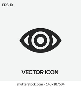 Eye vector icon illustration for web and mobile application. Premium quality.
