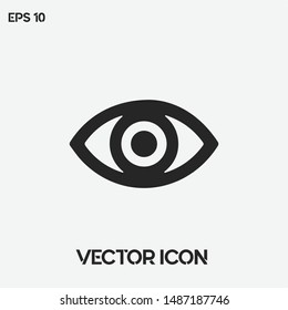 Eye vector icon illustration for web and mobile application. Premium quality.