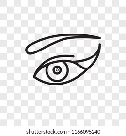 Eye vector icon isolated on transparent background, Eye logo concept