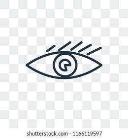 Eye vector icon isolated on transparent background, Eye logo concept