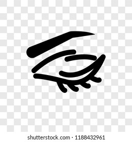 Eye vector icon isolated on transparent background, Eye transparency logo concept
