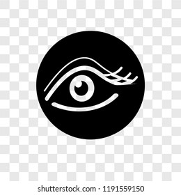 Eye vector icon isolated on transparent background, Eye transparency logo concept