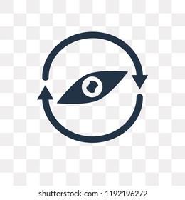 Eye vector icon isolated on transparent background, Eye transparency concept can be used web and mobile
