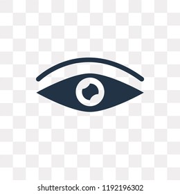 Eye vector icon isolated on transparent background, Eye transparency concept can be used web and mobile