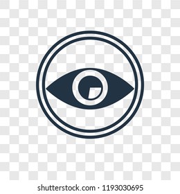 Eye vector icon isolated on transparent background, Eye transparency logo concept