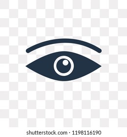 Eye vector icon isolated on transparent background, Eye transparency concept can be used web and mobile