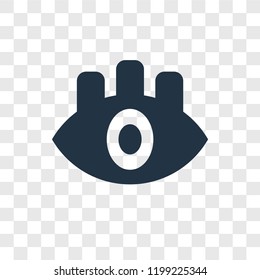 Eye vector icon isolated on transparent background, Eye transparency logo concept