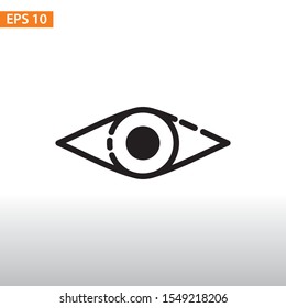 Eye vector icon. Isolated icon on a white background 