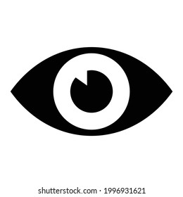AugenVektorsymbol einzeln auf weißem Hintergrund