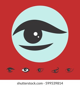 Eye Vector Icon Isolated. Ophthalmologist Logo or Element for Web and Design