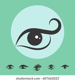 Eye Vector Icon Isolated. Ophthalmologist Logo or Element for Web and Design