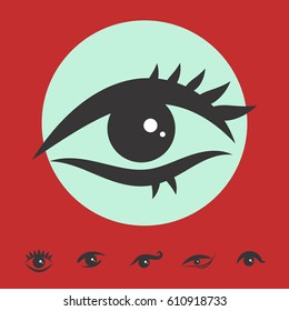 Eye Vector Icon Isolated. Ophthalmologist Logo or Element for Web and Design