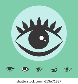 Eye Vector Icon Isolated. Ophthalmologist Logo or Element for Web and Design