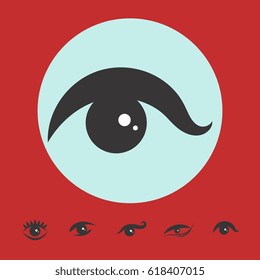 Eye Vector Icon Isolated. Ophthalmologist Logo or Element for Web and Design