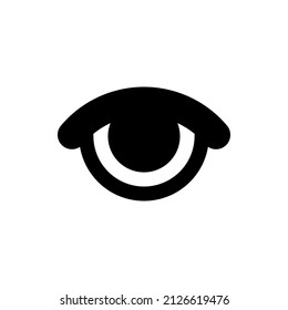 Eye vector icon. Isolated single eye sign