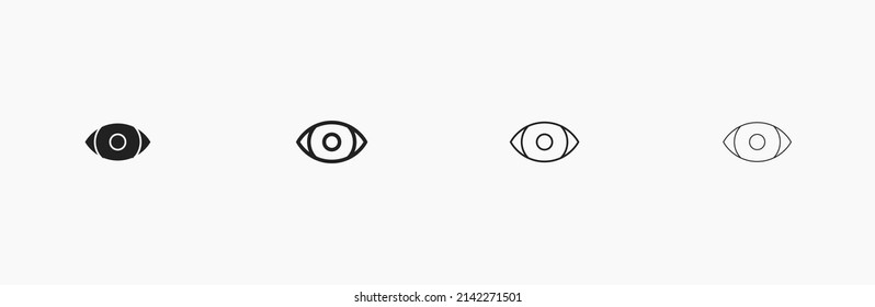 Eye vector icon in isolation