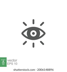 Eye vector icon line. eye ball sign for vision, Lens bright, visibility, vision, eye sight. optic clinic symbol. Modern style web page template. Vector illustration design on white background EPS 10