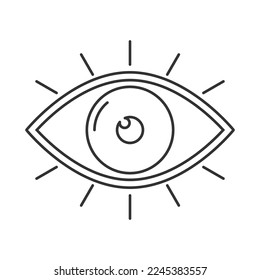 Eye  vector icon. Line sign for mobile concept and web design. Symbol, logo illustration. Vector graphics