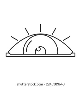 Eye  vector icon. Line sign for mobile concept and web design. Symbol, logo illustration. Vector graphics