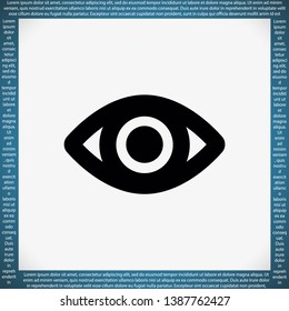 Eye  vector icon , lorem ipsum Flat design