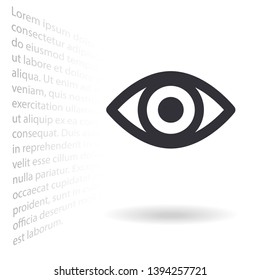 Eye Vector icon . Lorem Ipsum Illustration design