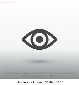 Eye Vector icon . Lorem Ipsum Illustration design