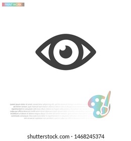 Eye Vector icon . Lorem Ipsum Illustration design