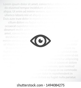 Eye Vector icon . Lorem Ipsum Illustration design