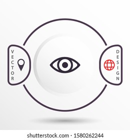 Eye vector icon , lorem ipsum Flat design