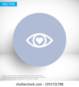 Eye vector icon , lorem ipsum Flat design