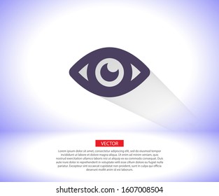 Eye vector icon , lorem ipsum Flat design