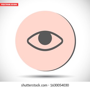 Eye vector icon , lorem ipsum Flat design