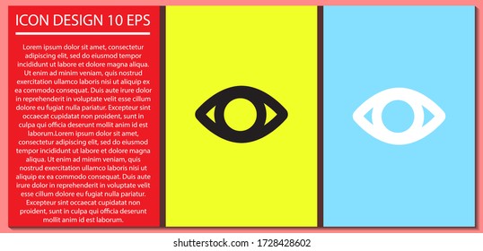 Eye vector icon , lorem ipsum Flat design