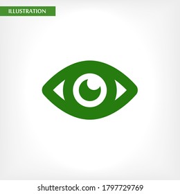 Eye vector icon , lorem ipsum Flat design