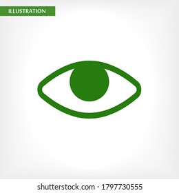 Eye vector icon , lorem ipsum Flat design