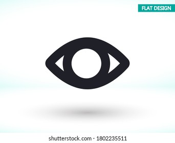 Eye vector icon , lorem ipsum Flat design