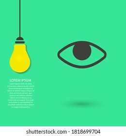 Eye vector icon , lorem ipsum Flat design