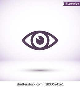 Eye vector icon , lorem ipsum Flat design