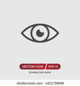 Eye vector icon in modern design style for web site and mobile app