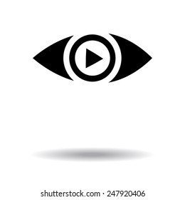 eye vector Icon on a black background