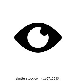 Eye vector icon on white background