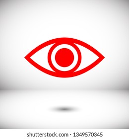 Eye vector icon. Open eye icon, The eye of the beholder. Web design icon. Symbol of the human eye. Vector EPS 10