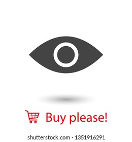 Eye vector icon. Open eye icon, The eye of the beholder. Web design icon. Symbol of the human eye. Vector EPS 10