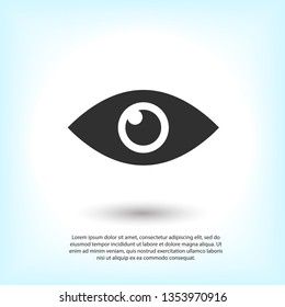 Eye vector icon. Open eye icon, The eye of the beholder. Web design icon. Symbol of the human eye. Vector EPS 10