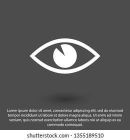 Eye vector icon. Open eye icon, The eye of the beholder. Web design icon. Symbol of the human eye. Vector EPS 10